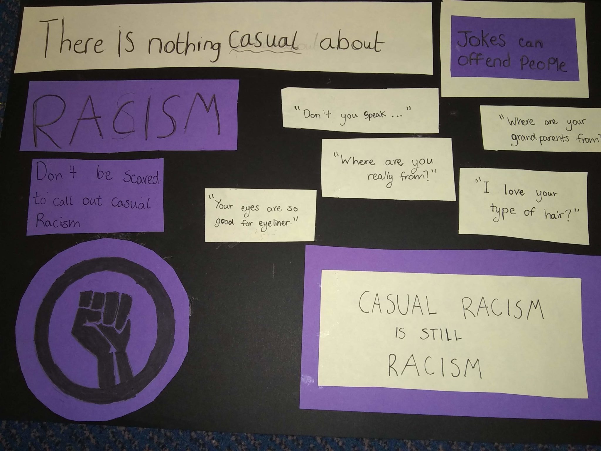 Poster against casual racism